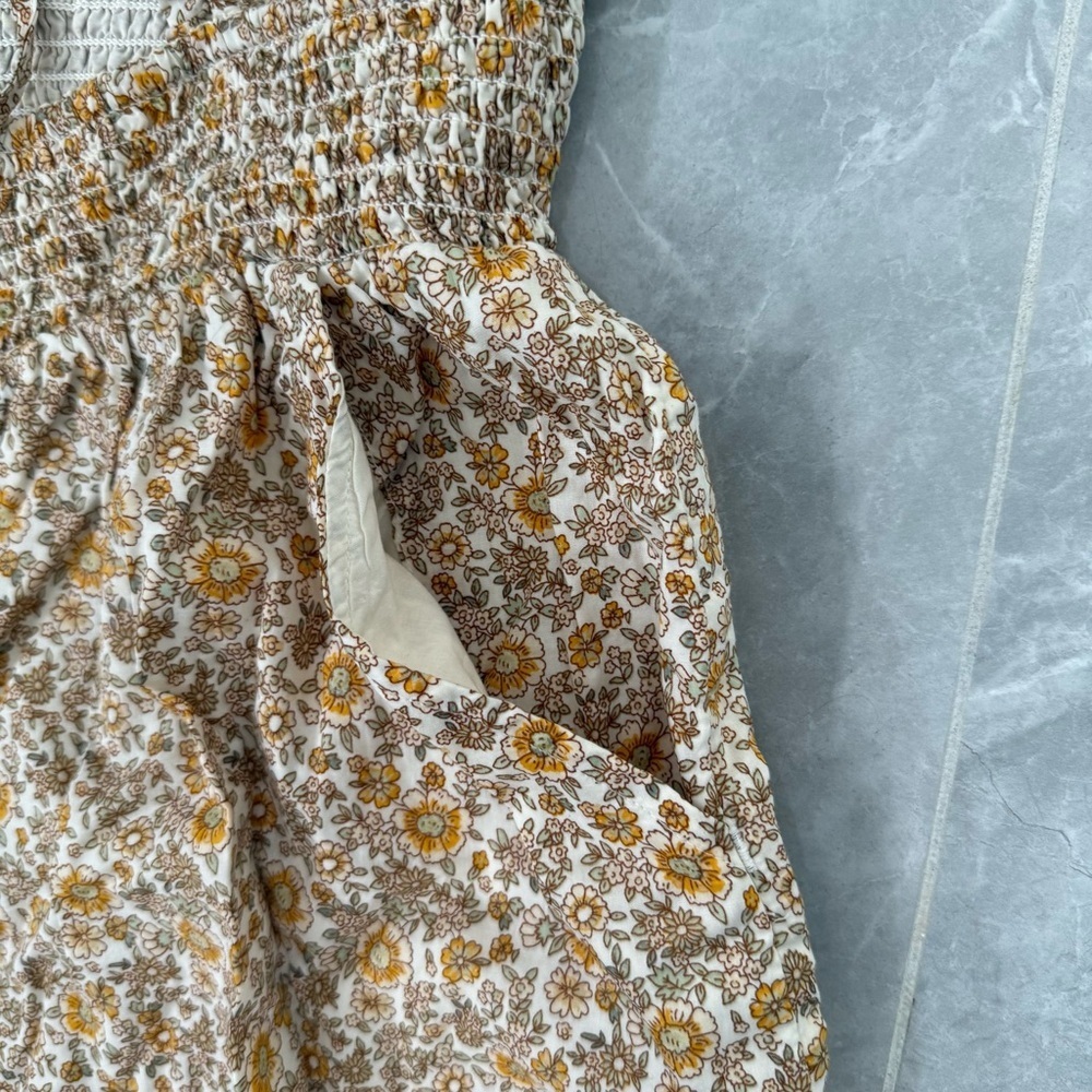 Women’s American Eagle AE Front Cut-Out Floral Spaghetti Strap Romper Size Large - Picture 6 of 16